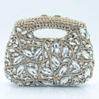 Women's Luxury Rhinestone Top Handle Evening Clutch Bag