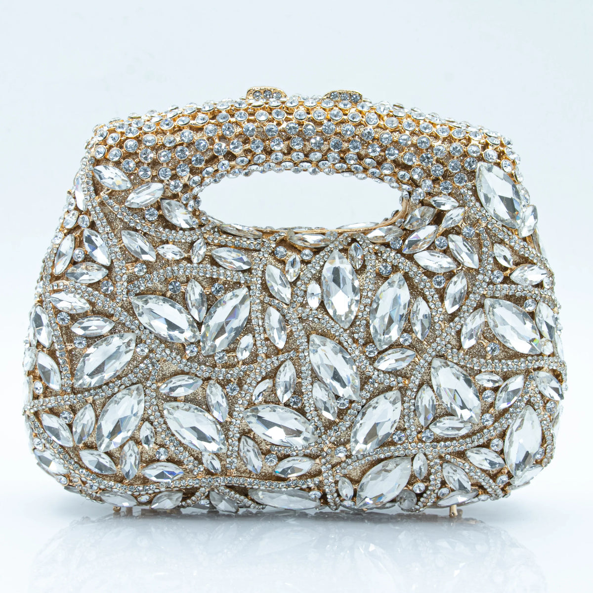 Women's Luxury Rhinestone Top Handle Evening Clutch Bag