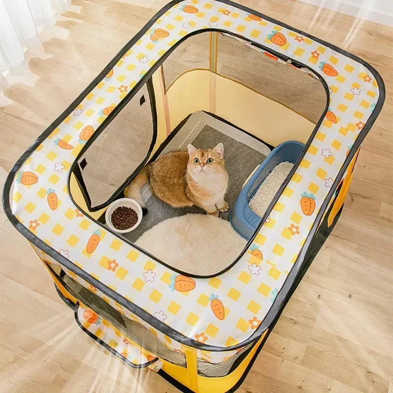 Folding Pet Delivery Room Tent Bed for Cats Dogs