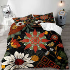 Gothic Floral Duvet Cover Set with Pillowcases