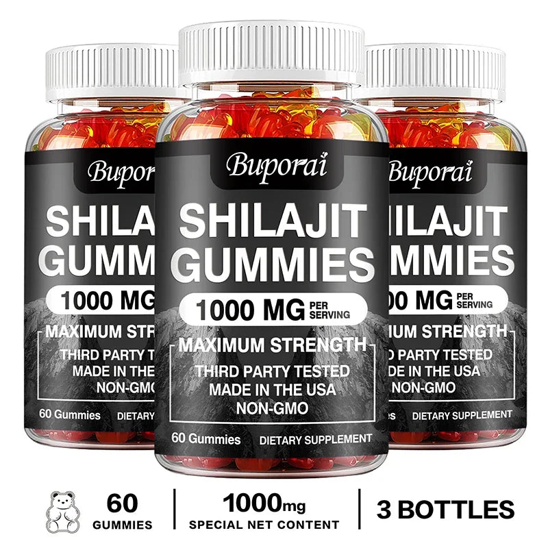 Shilajit Energy and Memory Support Dietary Supplement Gummies