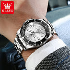 Men's Quartz Stainless Steel Watch with Calendar