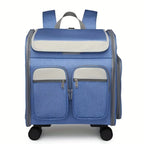 Wheeled Pet Carrier Backpack Stroller for Small Dogs Cats