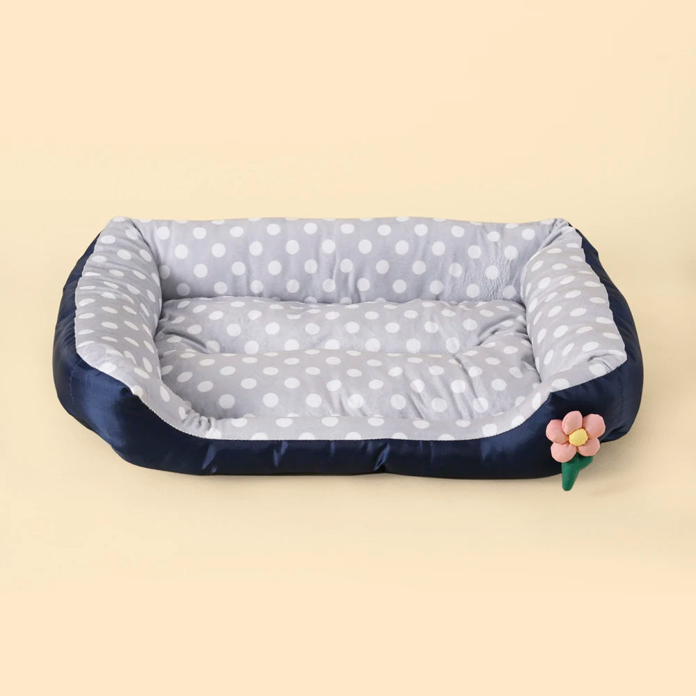 Soft Square Dog Sofa Warm Washable Pet Bed