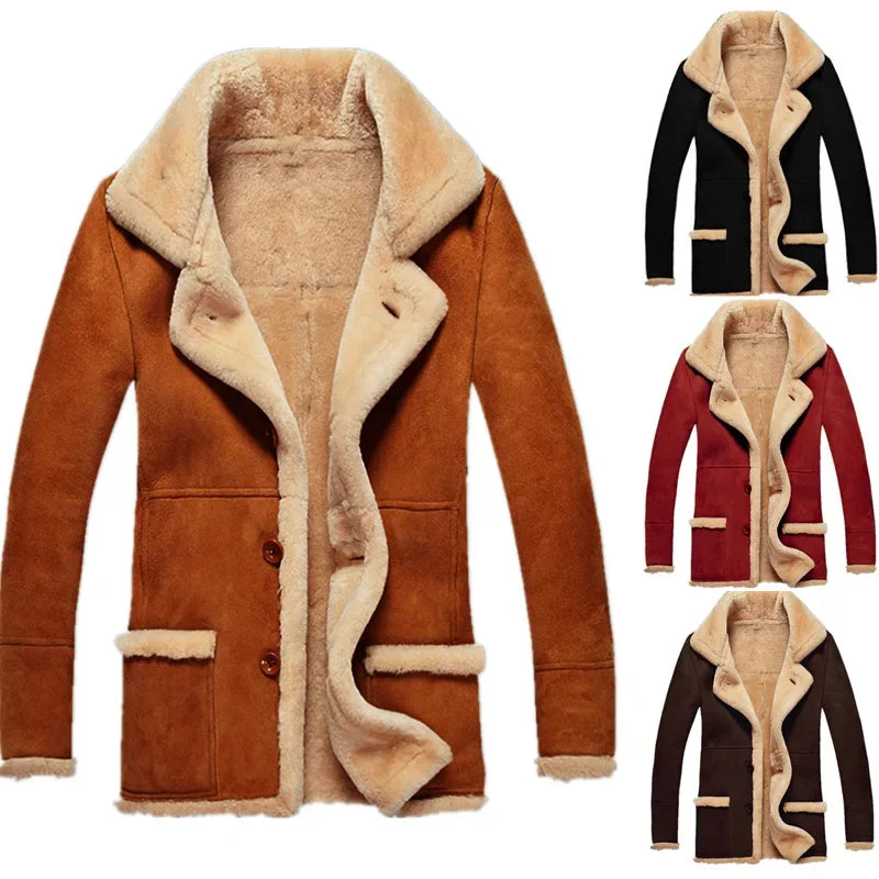 Men's Thickened Faux Fur Winter Coat Jacket