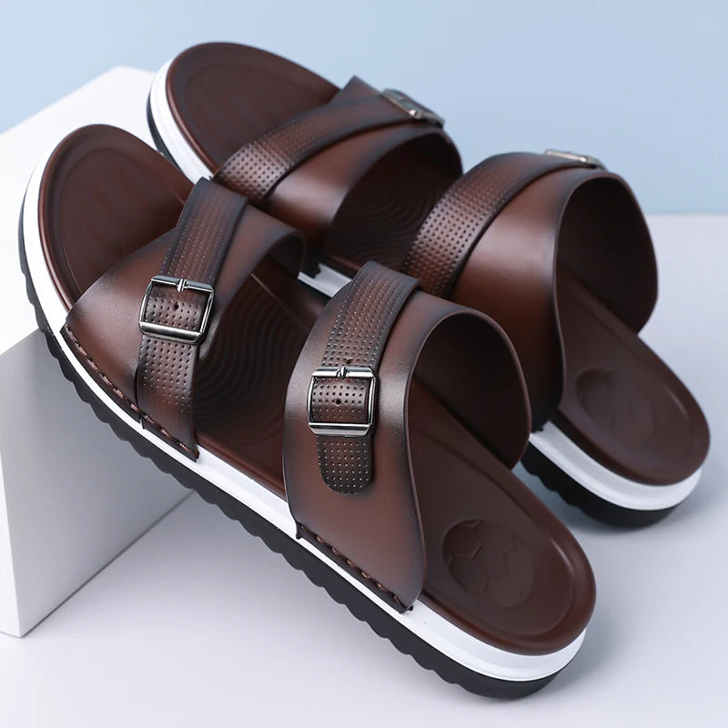 Men's Breathable Soft Sole Anti-Slip Beach Slide Slippers