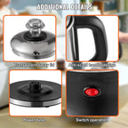12-Cup 1000W Stainless Steel Electric Percolator Coffee Pot