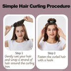 Heatless Hair Curling Rod Headband Set with Hook