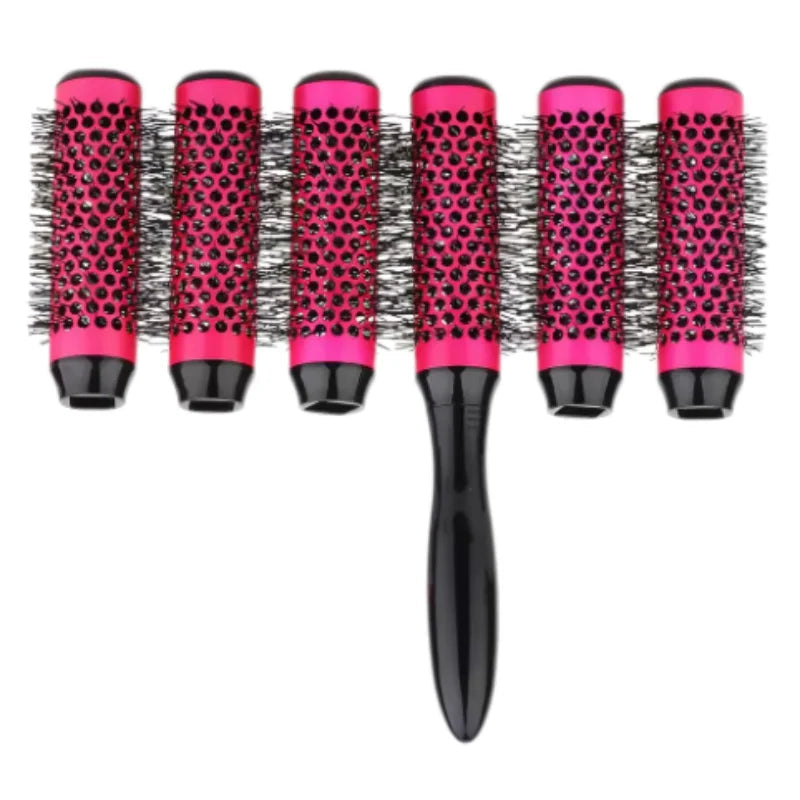 6-Piece Rolling Hair Comb Set for Blow-Dry Styling