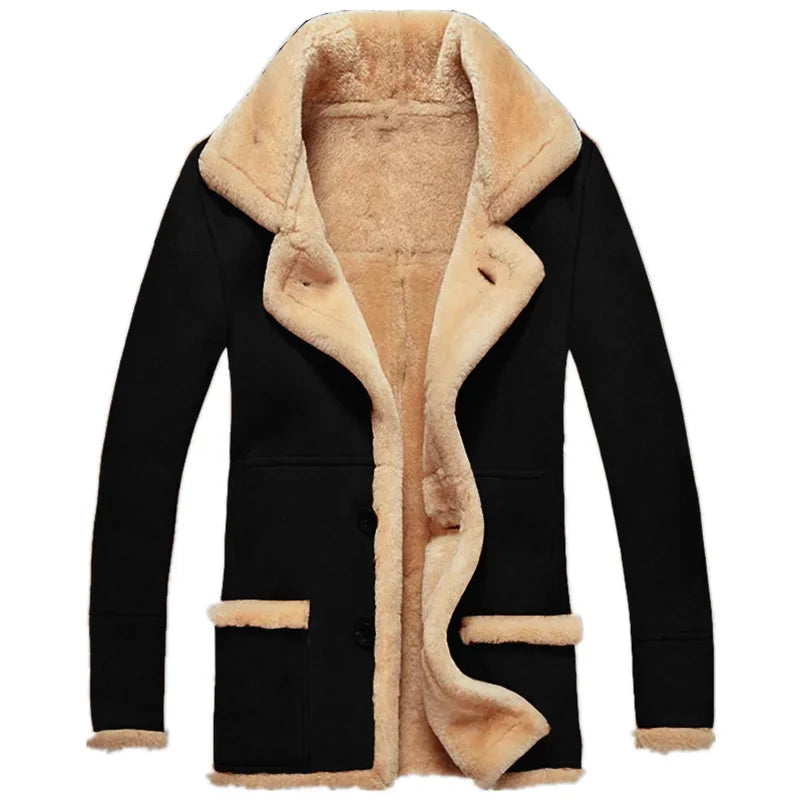 Men's Thickened Faux Fur Winter Coat Jacket