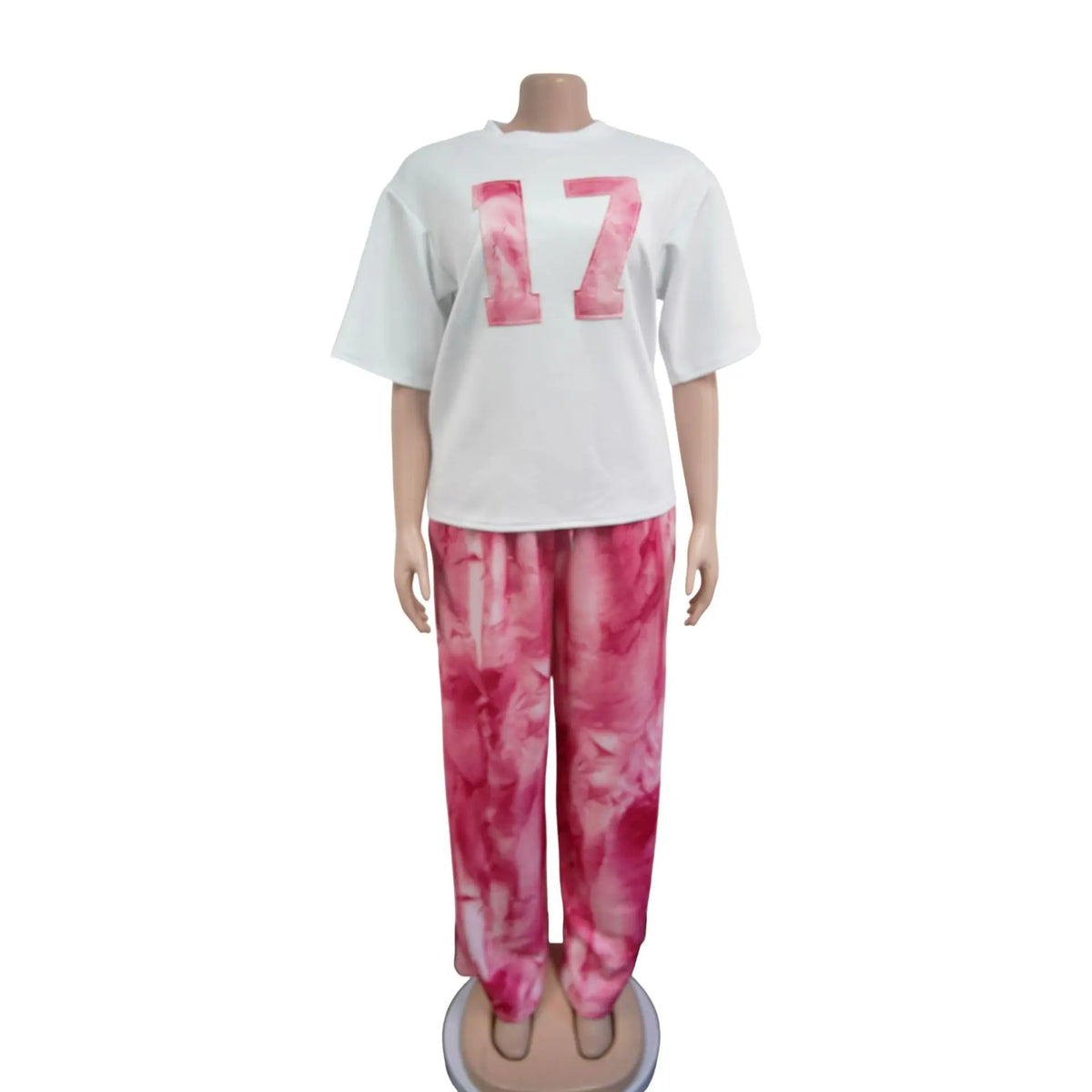 Women's Dashiki African Short Sleeve Top and Pants 2-Piece Set