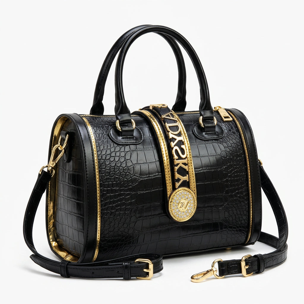 Women's Crocodile Pattern Leather Handbag Crossbody Bag
