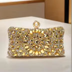 Women's Luxury Pearl Rhinestone Evening Clutch Bag