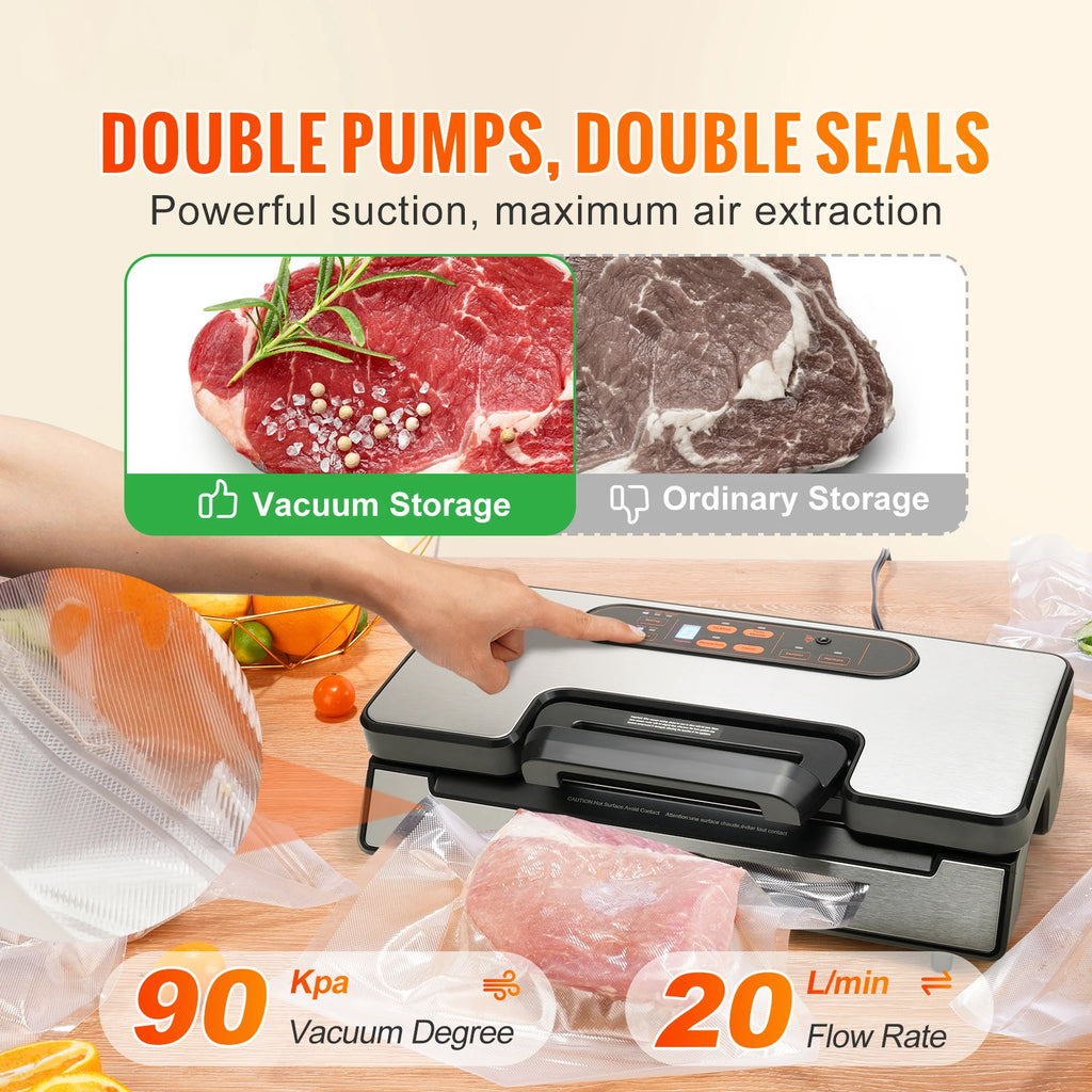 Electric Vacuum Sealer and Food Packaging Machine 130W