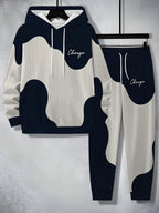 Men's 3D Pattern Printed Hoodie and Pants Two-Piece Set