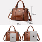 Women's Solid Color Soft PU Leather Shoulder Crossbody Bag