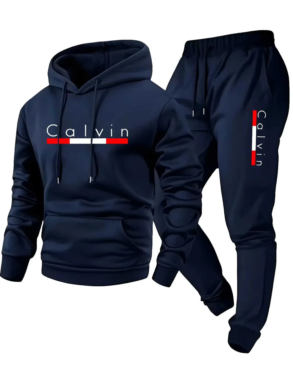 Men's Winter Fleece Hoodie and Jogger Pants Set