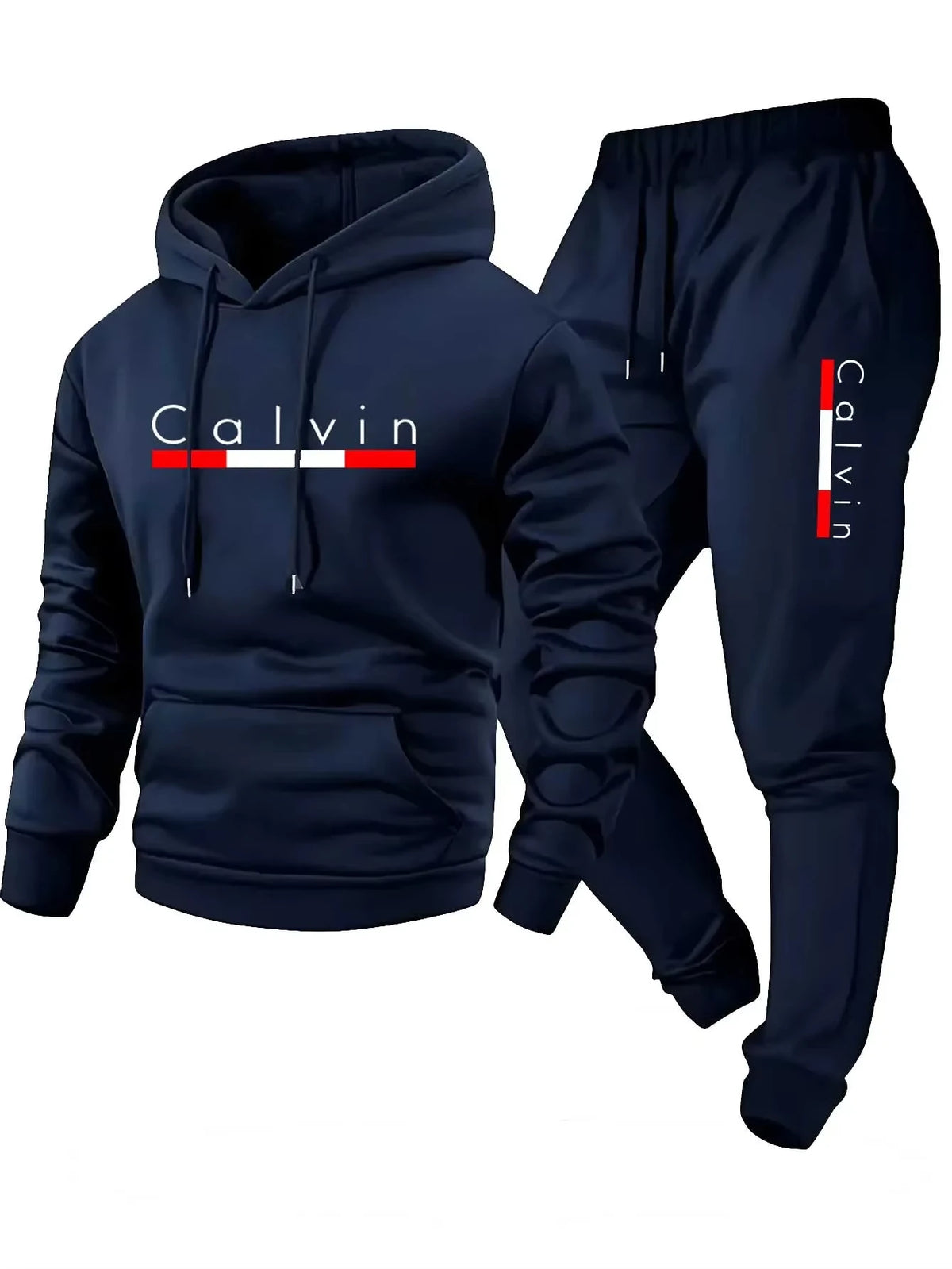 Men's Winter Fleece Hoodie and Jogger Pants Set