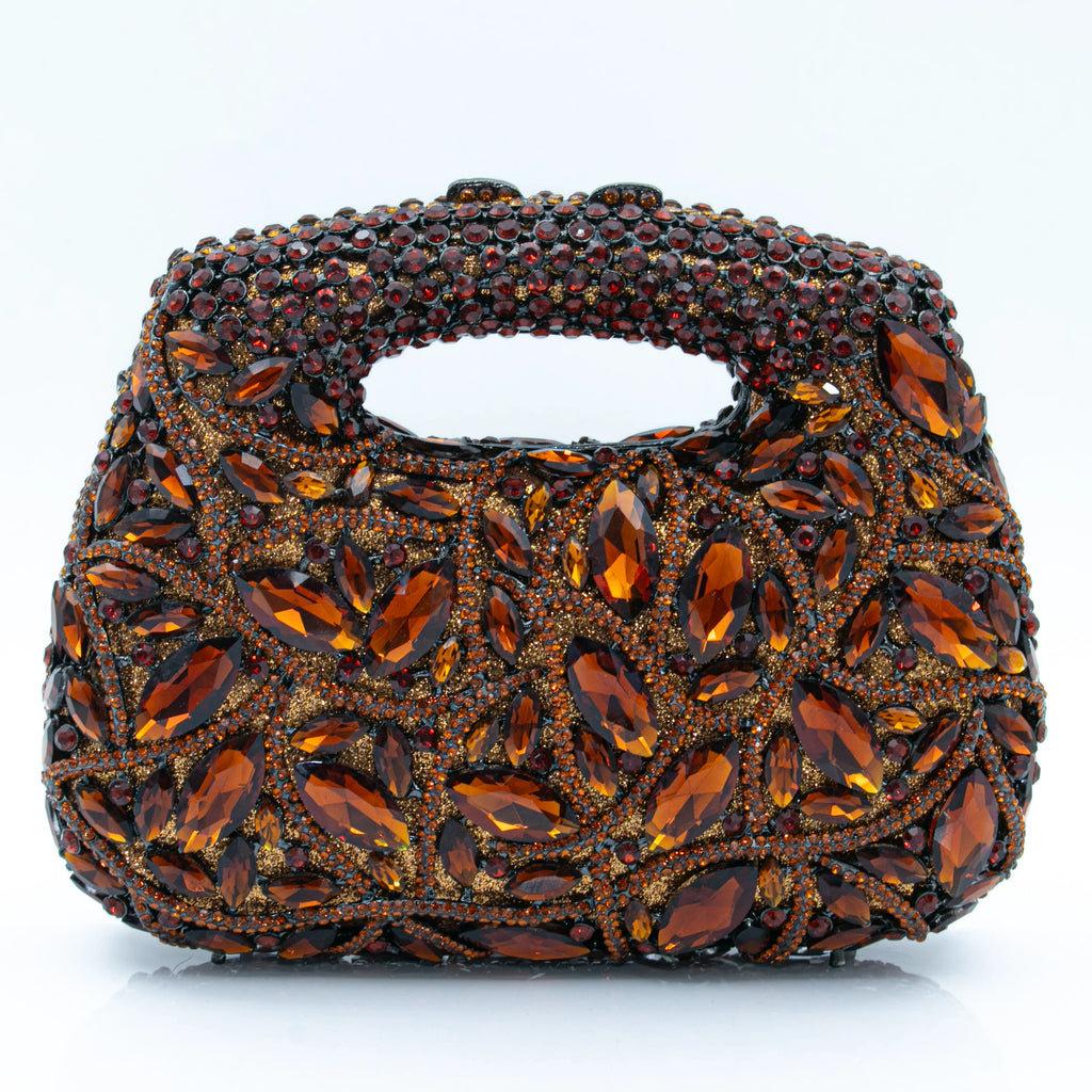 Women's Luxury Rhinestone Top Handle Evening Clutch Bag