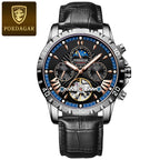 Men's Skeleton Tourbillon Automatic Watch with Week Date