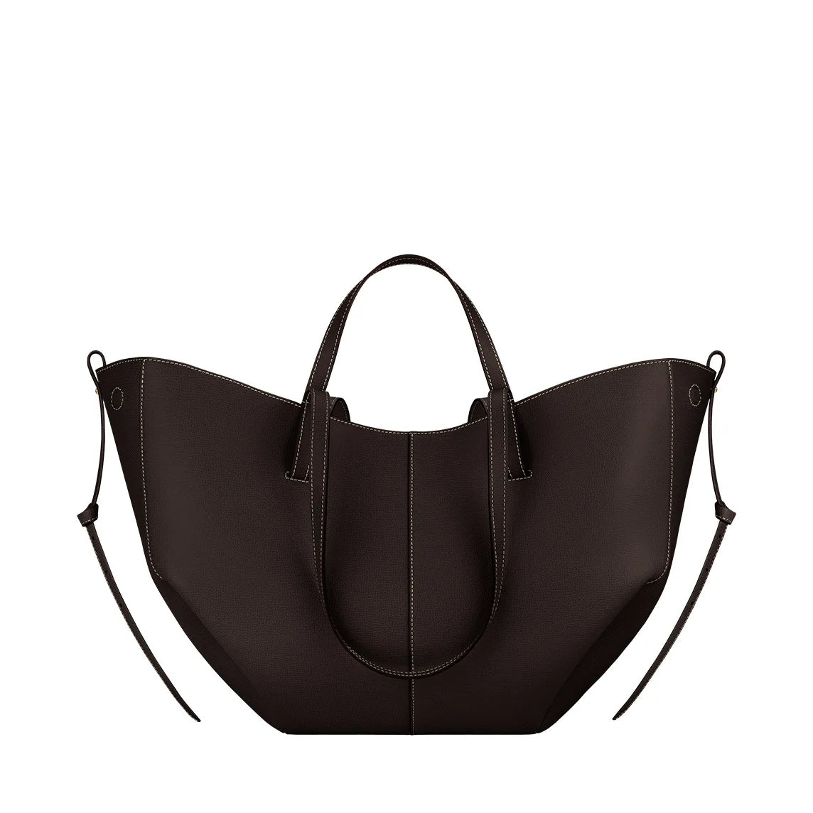 Women's Solid Color Genuine Leather Handbag Shoulder Tote Bag