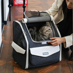 Breathable Foldable Pet Stroller Backpack Carrier for Cats Dogs