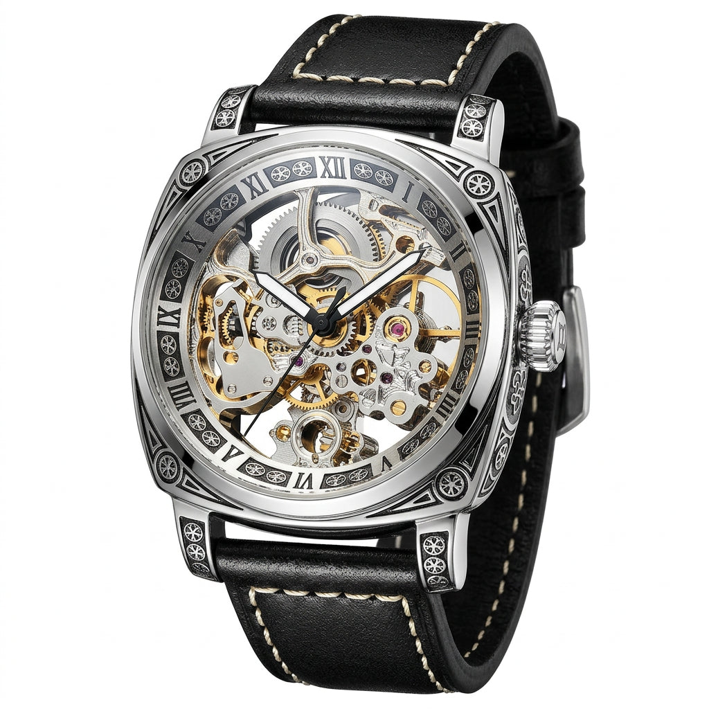 Men's Automatic Tourbillon Hollow Mechanical Watch