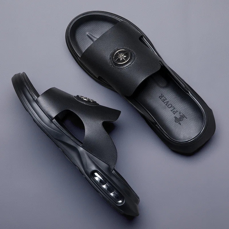 Men's Luxury Roman Leather Slip-On Sandals