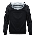 Men's Winter Hooded Plush Thickened Two Piece Set