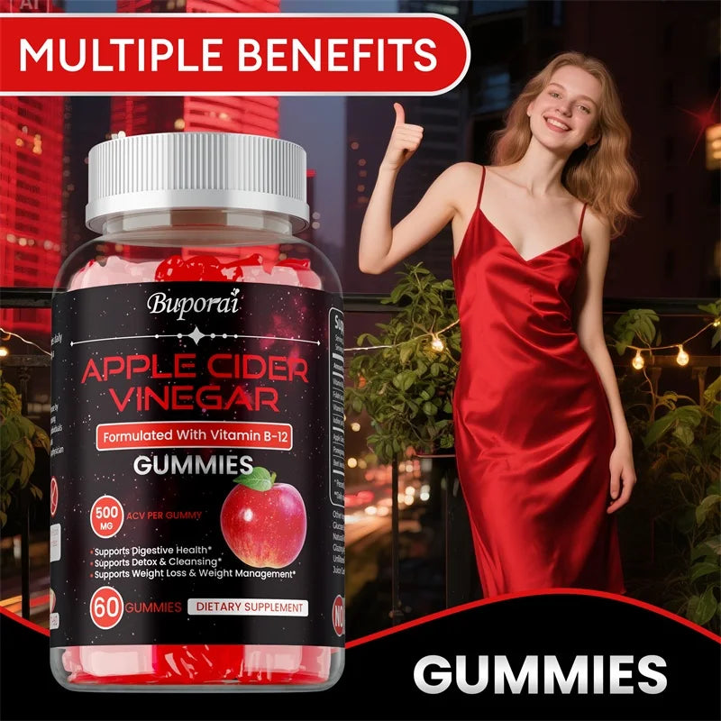 Apple Cider Vinegar Weight Management Detox Dietary Supplement Gummies