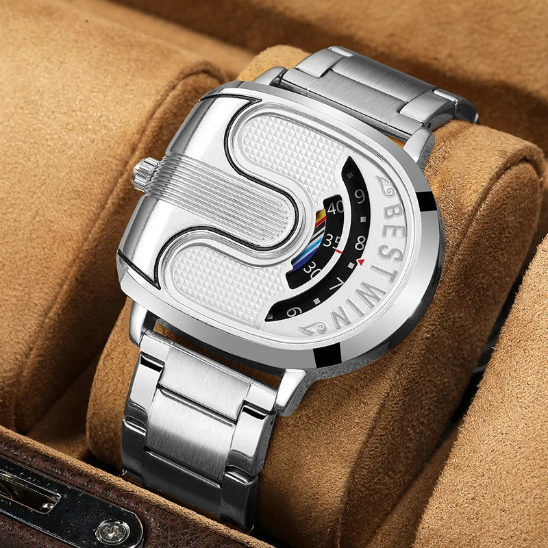 Men's Luxury Stainless Steel Quartz Wristwatch