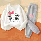 Girls' Long Sleeve Hoodie and Pants 2-Piece Set