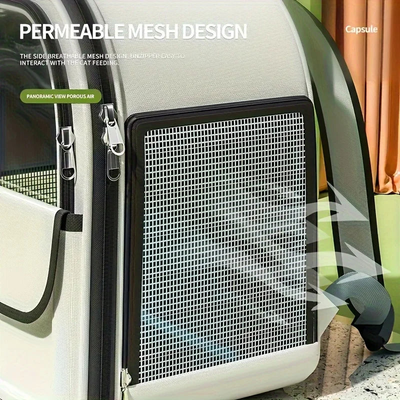Breathable Transparent Capsule Pet Carrier Backpack for Cats Dogs