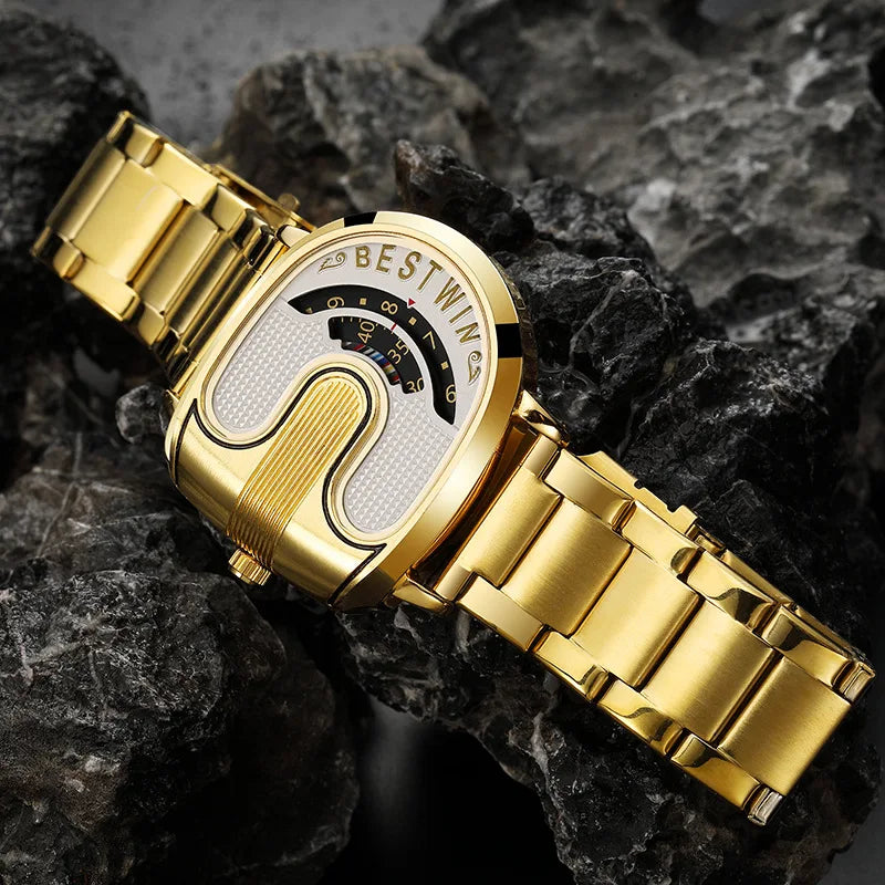 Men's Luxury Stainless Steel Quartz Wristwatch