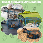 Foldable Pet Tunnel Tent Playpen for Cats Dogs