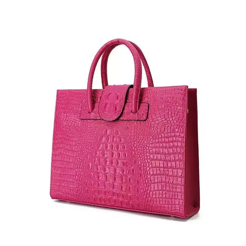 Women's Alligator Pattern Leather Handbag Crossbody Bag
