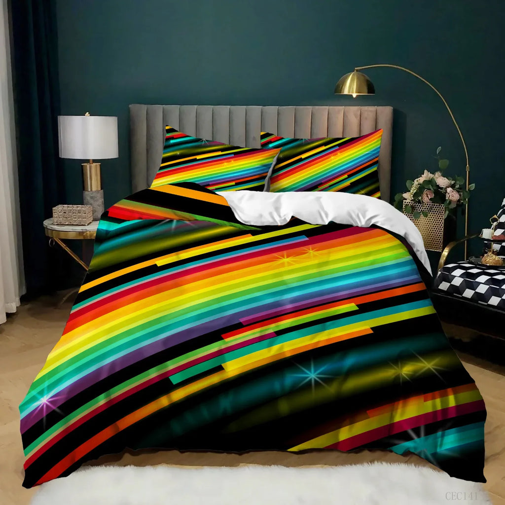Rainbow Pride Duvet Cover Set with Pillowcases