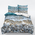 Beach-Inspired Duvet Cover Set with Pillowcases