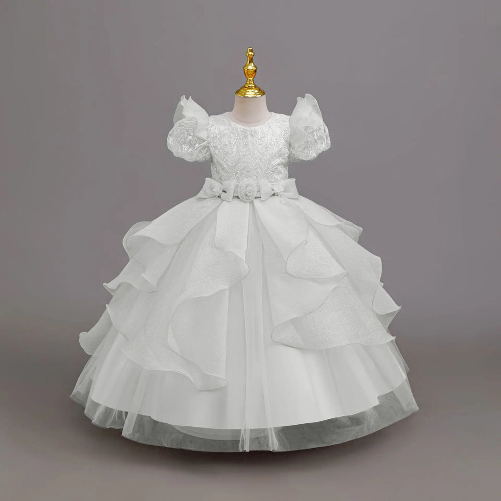 Girls' Long Formal Ball Gown Dress for Christmas and Weddings