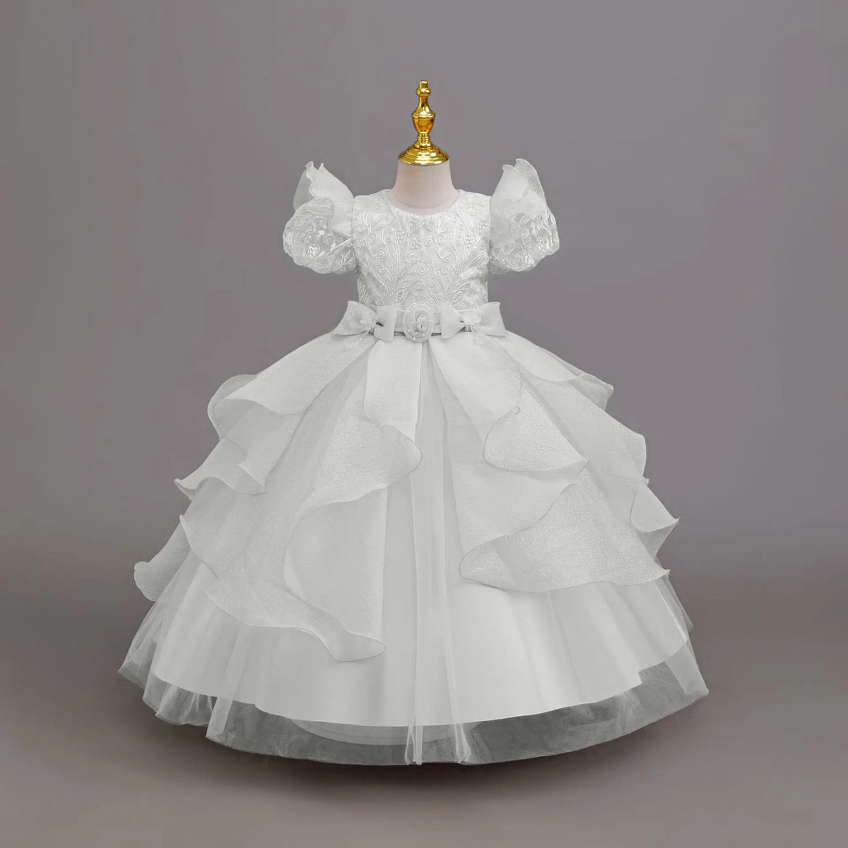 Girls' Long Formal Ball Gown Dress for Christmas and Weddings