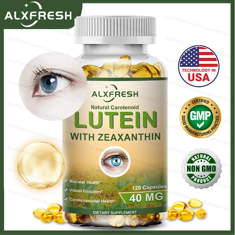Lutein & Zeaxanthin Eye Health Supplement Capsules for Adults