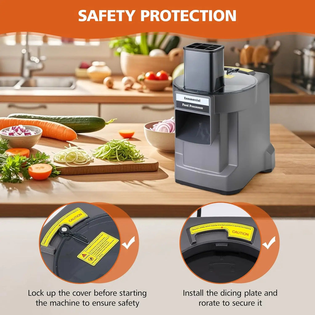 Commercial Electric 3-in-1 Vegetable Chopper and Food Processor