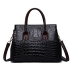 Women's Crocodile Pattern PU Leather Crossbody Tote Bag
