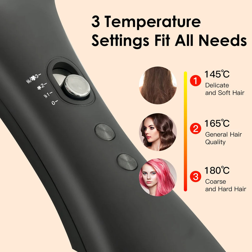 Electric Hot Air Comb and Anion Hair Straightening Brush