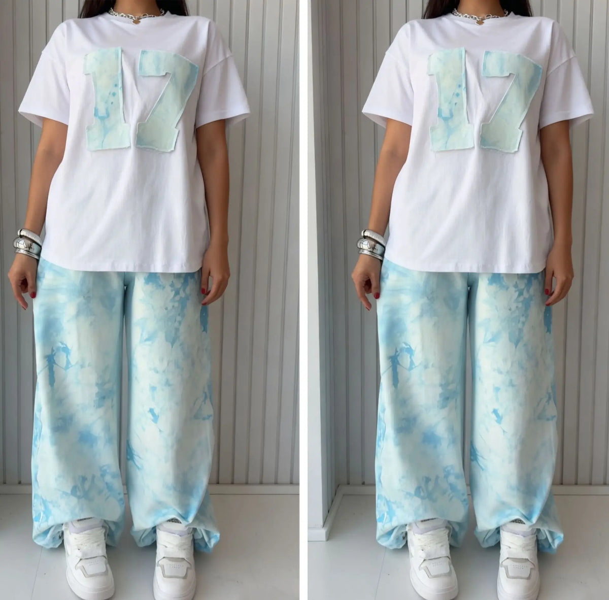 Women's Dashiki African Short Sleeve Top and Pants 2-Piece Set