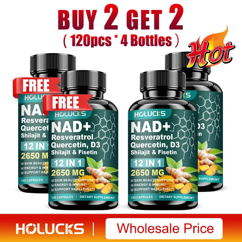 NAD+ Resveratrol Capsules Cell Repair Energy Immune Support