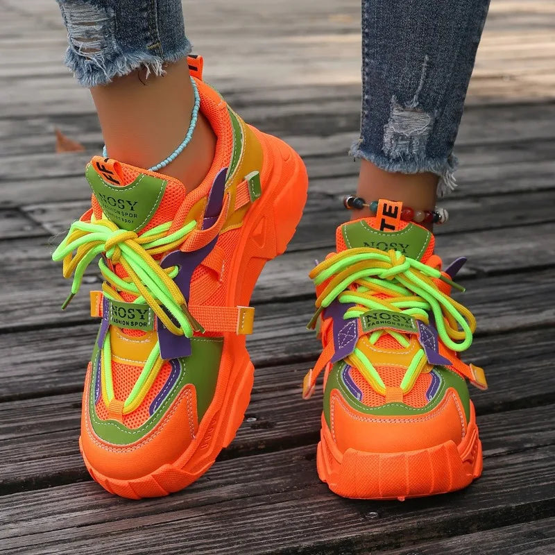 Women's Breathable Mesh Platform Sneakers