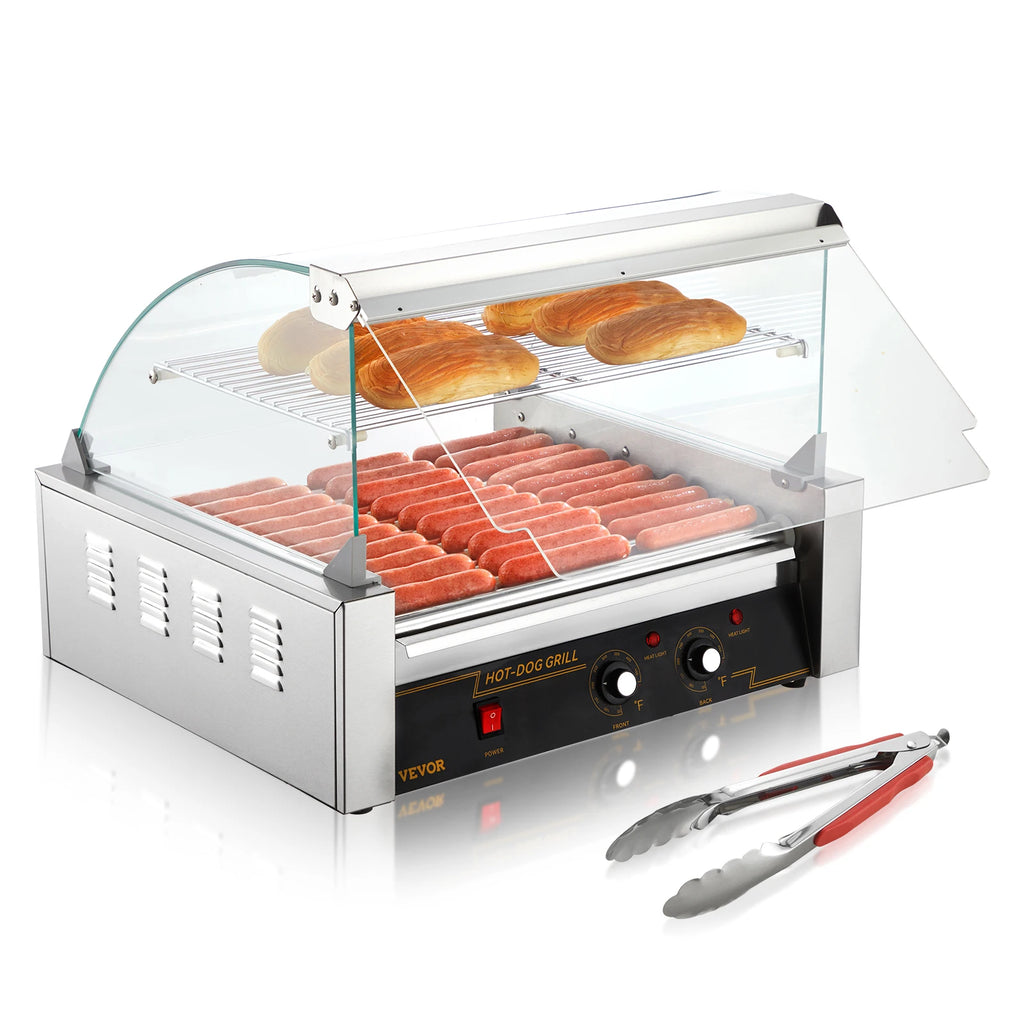 Electric Commercial Hot Dog Roller and Sausage Grill Machine 110V