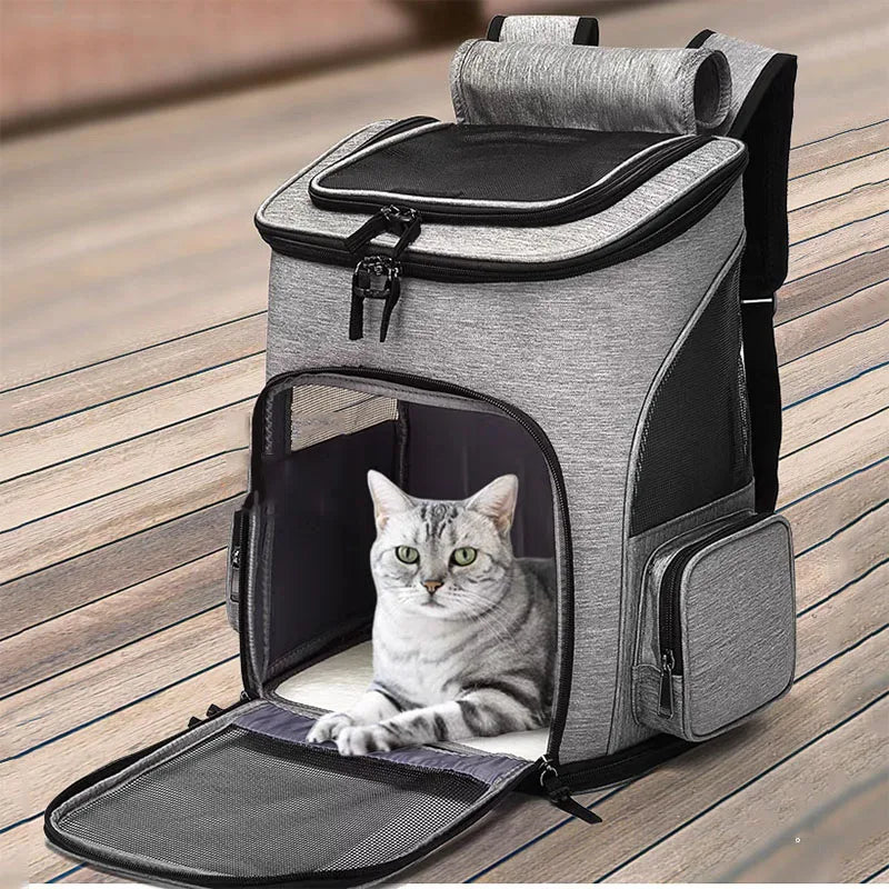Breathable Expandable Pet Carrier Backpack for Cats Dogs