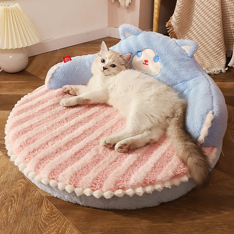 20.5 Inch Plush Pet Bed Cushion Mat for Cats Dogs